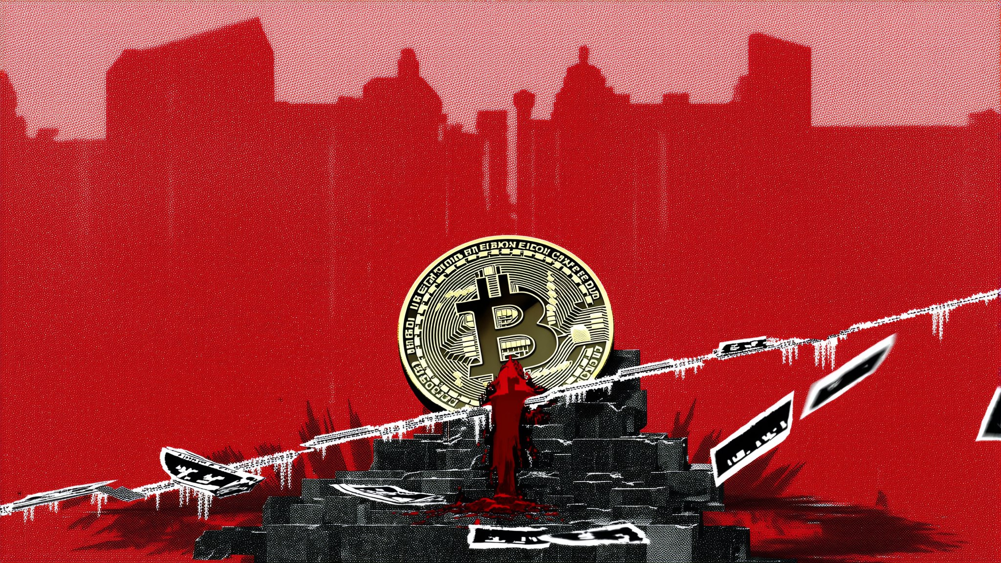 Bitcoin escorrega abaixo dos 60 mil dólares com tombo das techs e Fed mais agressivo atingindo o mercado cripto