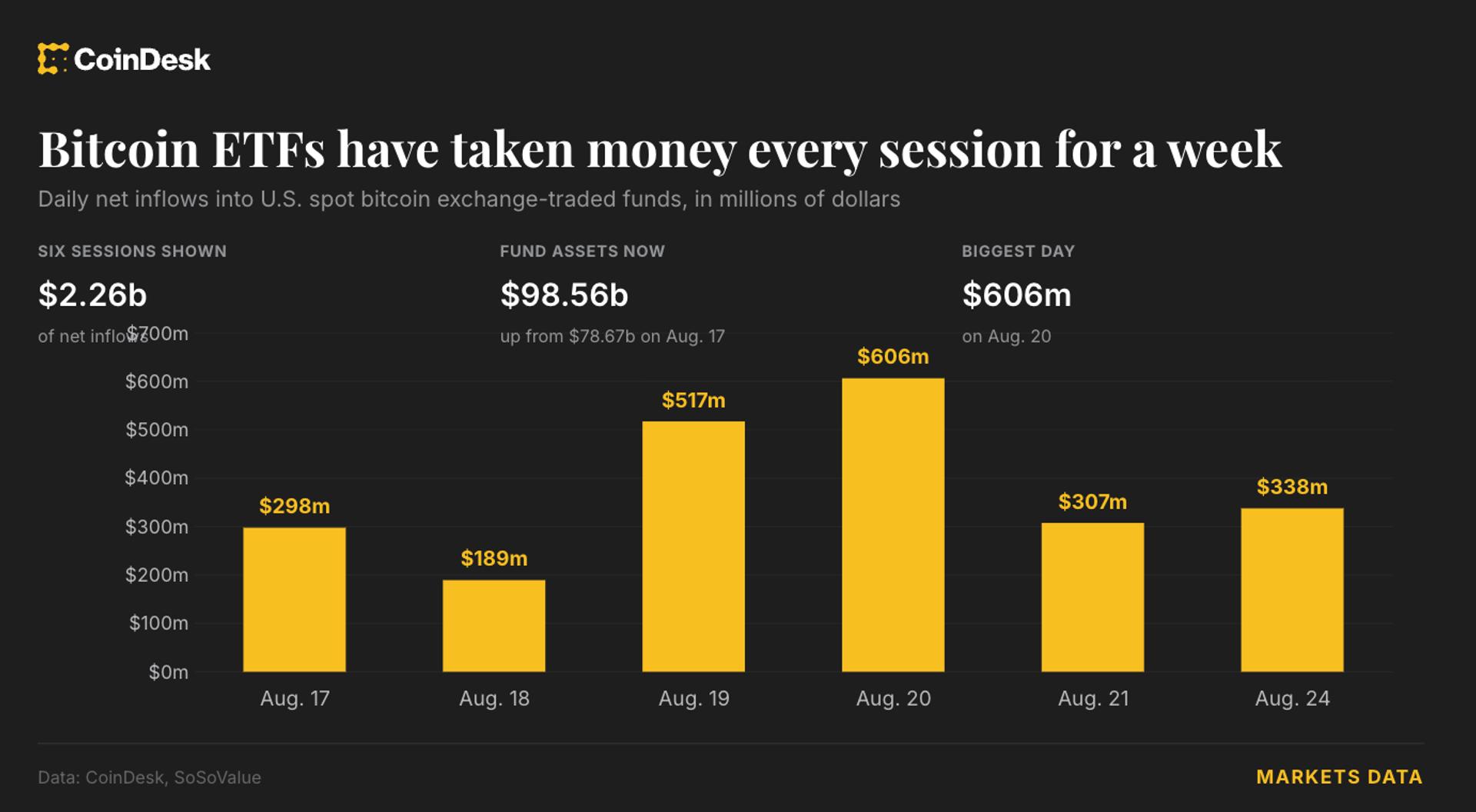 ETFs de Bitcoin: Inflows Contínuos Impulsionam Rali Acima de US$ 80.000