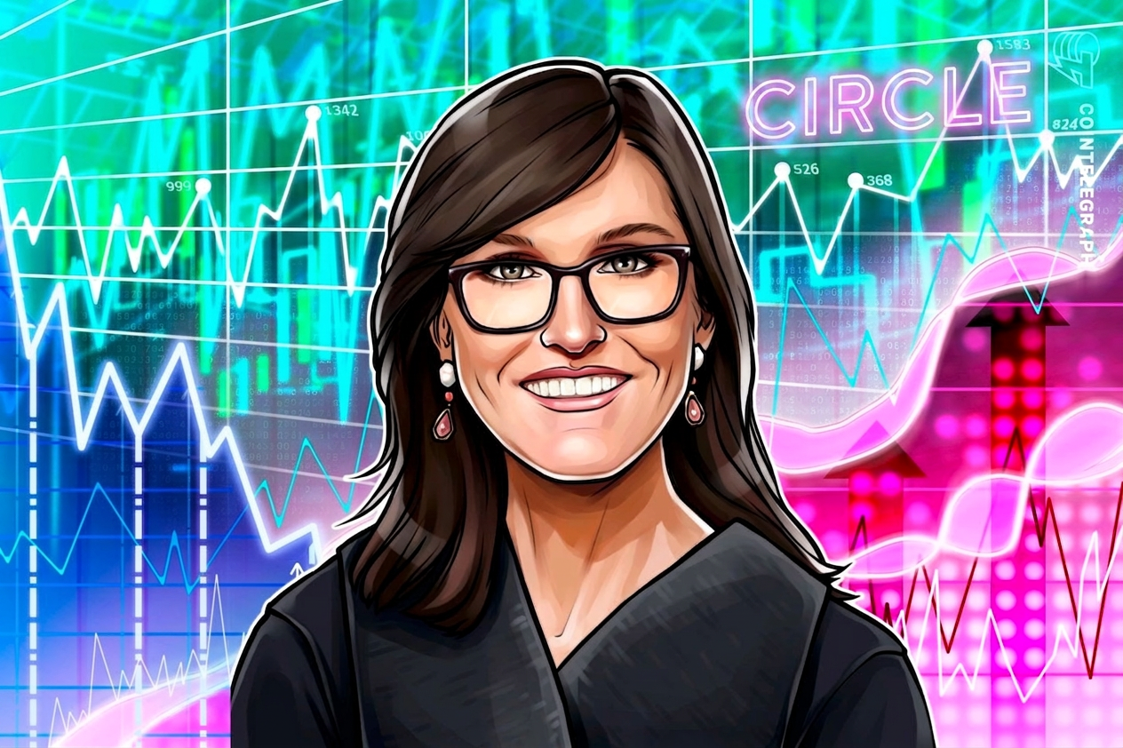 Cathie Wood compra mais 220 mil ações da Circle mesmo com queda de 76%