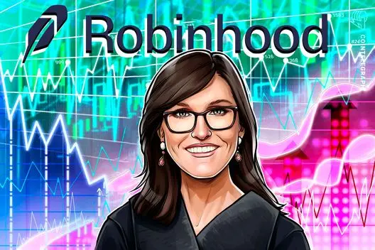 ARK Invest adquire participação de US$ 34 milhões na Robinhood enquanto Bitcoin cai abaixo de US$ 66 mil