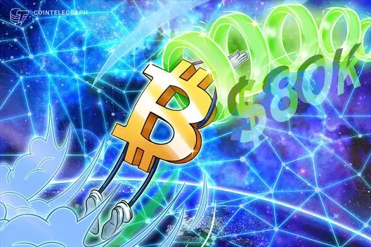 Traders de Bitcoin apontam US$ 80 mil como próximo alvo para os touros do mercado
