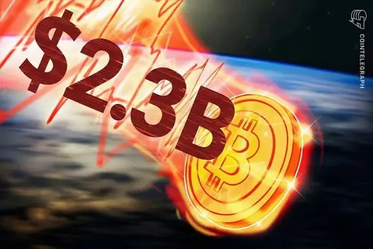 Bitcoin enfrenta perda de US$ 2,3 bilhões na maior queda desde 2021, enquanto capitulação se intensifica